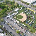 Aerial shot of Tiger Field during the 2024 Kool April Nites Show & Shine (photo courtesy of Tony Hord).
