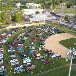 Aerial shot of Tiger Field during the 2024 Kool April Nites Show & Shine (photo courtesy of Tony Hord).