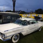 Showcasing cars in the outfield during the 2024 Kool April Nites Show & Shine at Tiger Field.