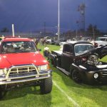 Showcasing cars in the outfield during the 2024 Kool April Nites Show & Shine at Tiger Field.
