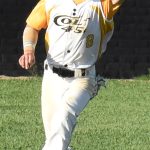 Centerfielder Colby Rafail catches a fly ball (versus West Coast Kings on 2024-06-09 courtesy of Bill Wagner).