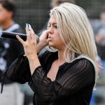 Sarah Eckelbargar sings the National Anthem during the pre-game ceremony (versus TKB Baseball on 2024-06-02 courtesy of Bill Wagner).