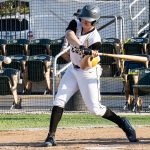 Redding Colt 45s batter begins his swing (versus the Novato Knicks on 2024-07-04 courtesy of Bill Wagner).